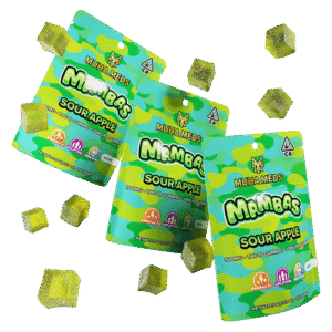 Sour Apple (Sativa): Muha Meds Infused Gummies – 100 Milligrams Edible Pack