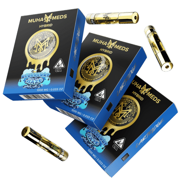 Blueberry Haze (Hybrid): Muha Meds Cartridge – 1 Gram Distillate