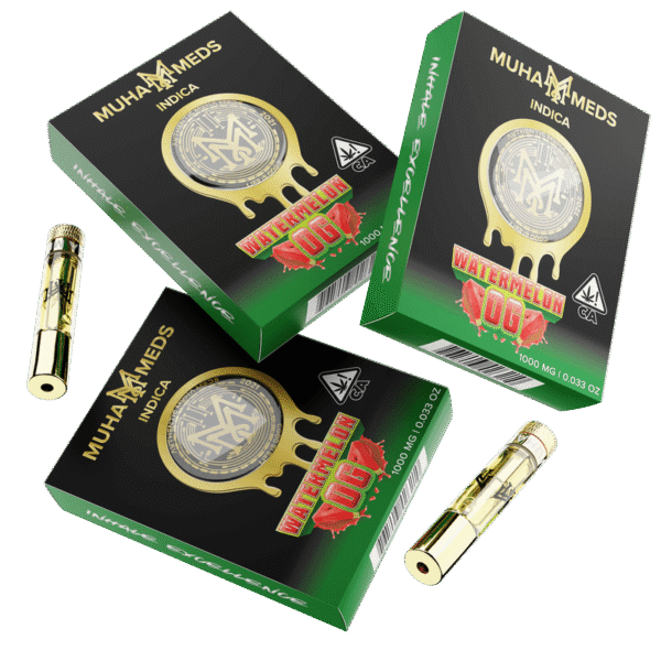 Watermelon OG (Indica): Muha Meds Cartridge – 1 Gram Distillate