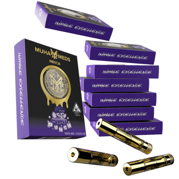 Purple Punch (Indica): Muha Meds Cartridge – 1 Gram Distillate