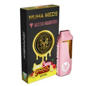 Lemon Cherry Gelato (Sativa): Muha Meds Disposable Vape