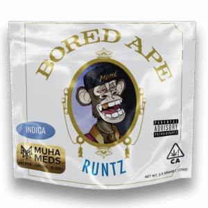 Bored Ape Runtz Strain (Indica): Muha Meds Cannabis Flower (Premium) – 3.5 g Weed Pack