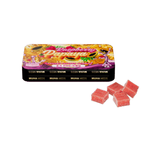 Raspberry Papaya (Hybrid): Muha Meds CBG Gummies – 100 Milligrams Edible Pack